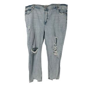 Abercrombie Curve Love Ankle Straight Ultra High Rise Size 37 24L Light Wash